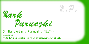 mark puruczki business card